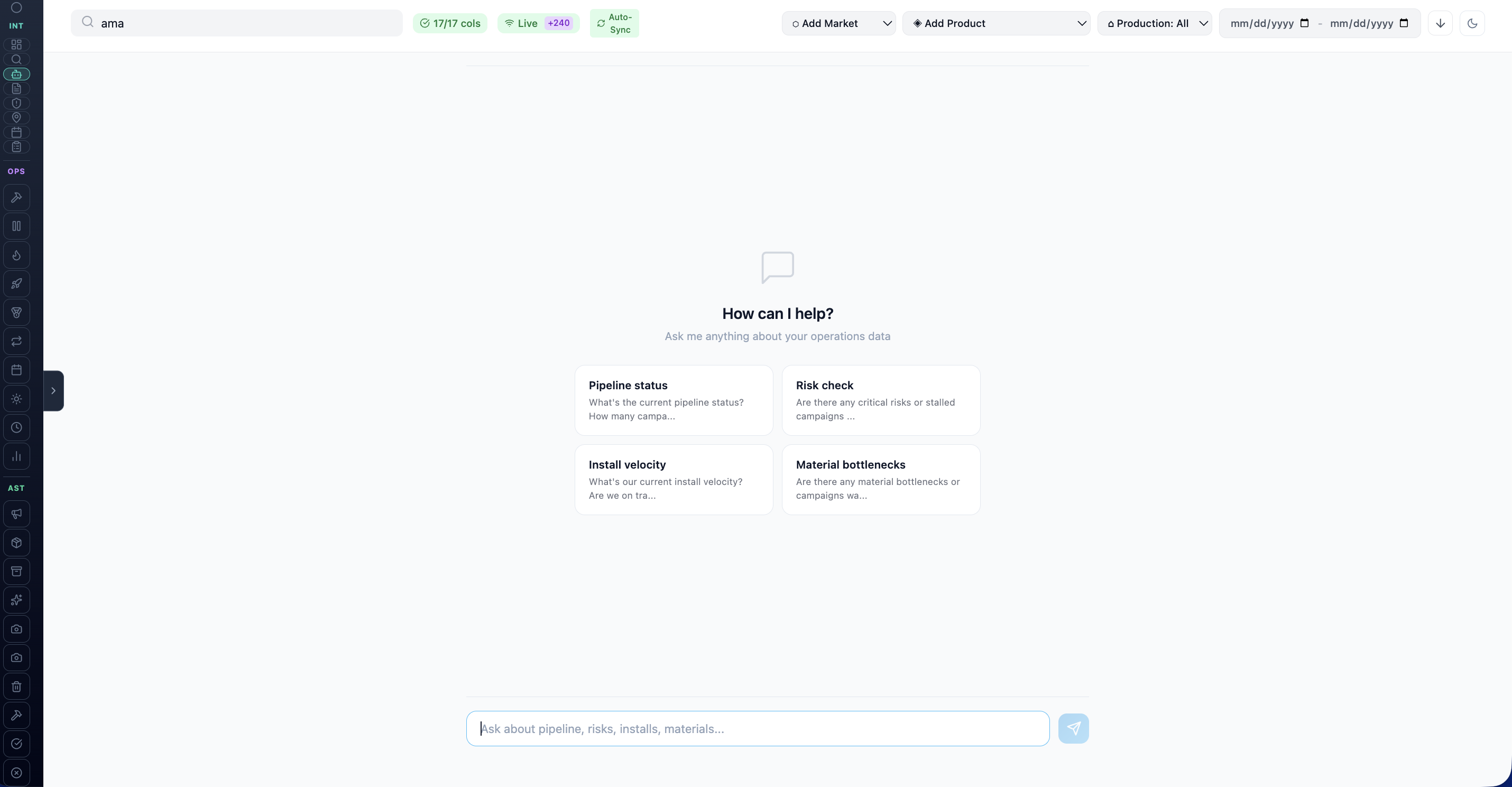 Victor AI concierge chat interface